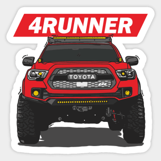 4Runner Toyota Front View - Red Sticker